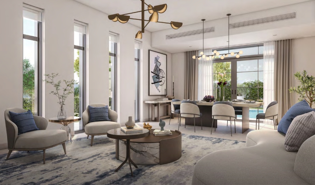 Open dining area in Yas Park Views 5-bedroom villa
