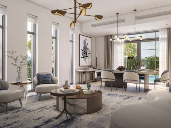Open dining area in Yas Park Views 5-bedroom villa