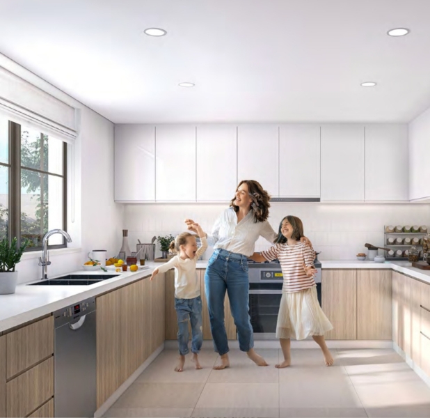 Modern fitted kitchen in Aldar 5-bedroom villa Yas Island