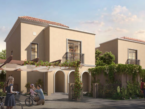 5-bedroom villa exterior in Yas Park Views Aldar single row