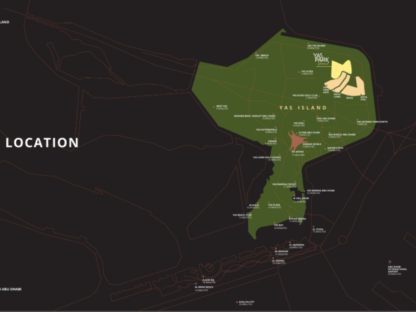 Map of Yas Park Views community on Yas Island Abu Dhabi