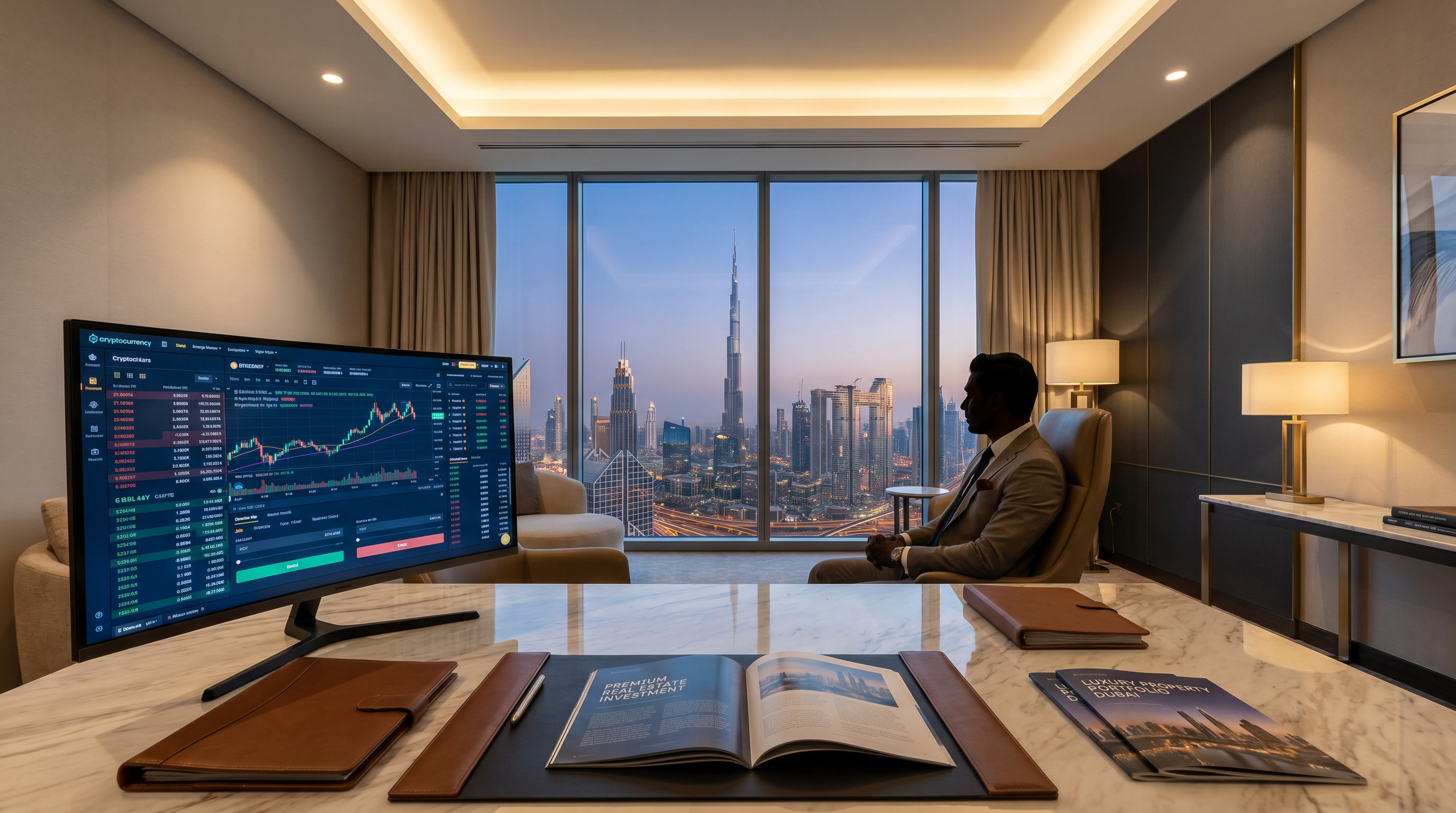Bitcoin and cryptocurrency property investment in Dubai luxury real estate market